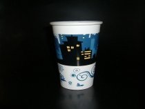 鹿泉一次性彩印纸杯咖啡杯奶茶杯豆浆杯