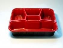 一次性送餐盒红