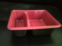 双口塑料送餐盒